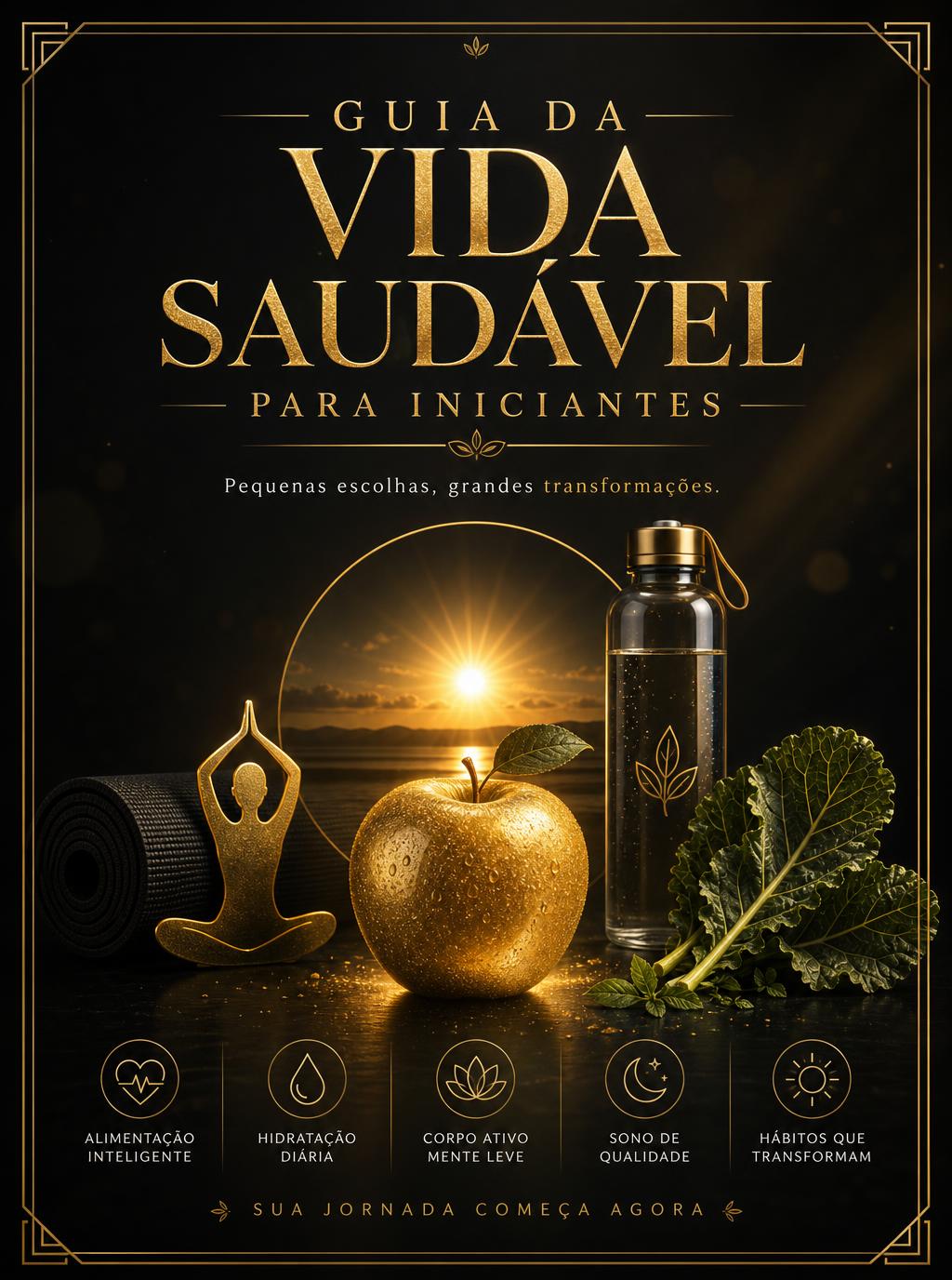 Capa do e-book Guia da Vida Saudável para Iniciantes